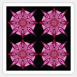 Pink repeat mandala Sticker